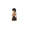 Deux-en-Un, Body et nuisette dentelle noire 